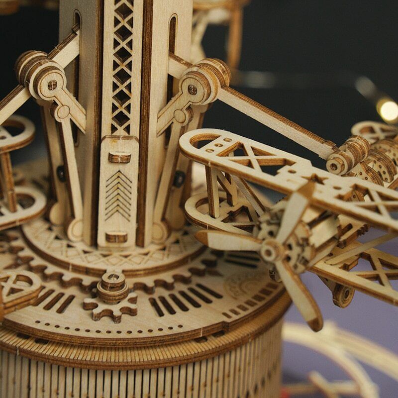 Robotime 3D Wooden Puzzle Toy - Air Control Tower Music Box - Woodylands Crafts