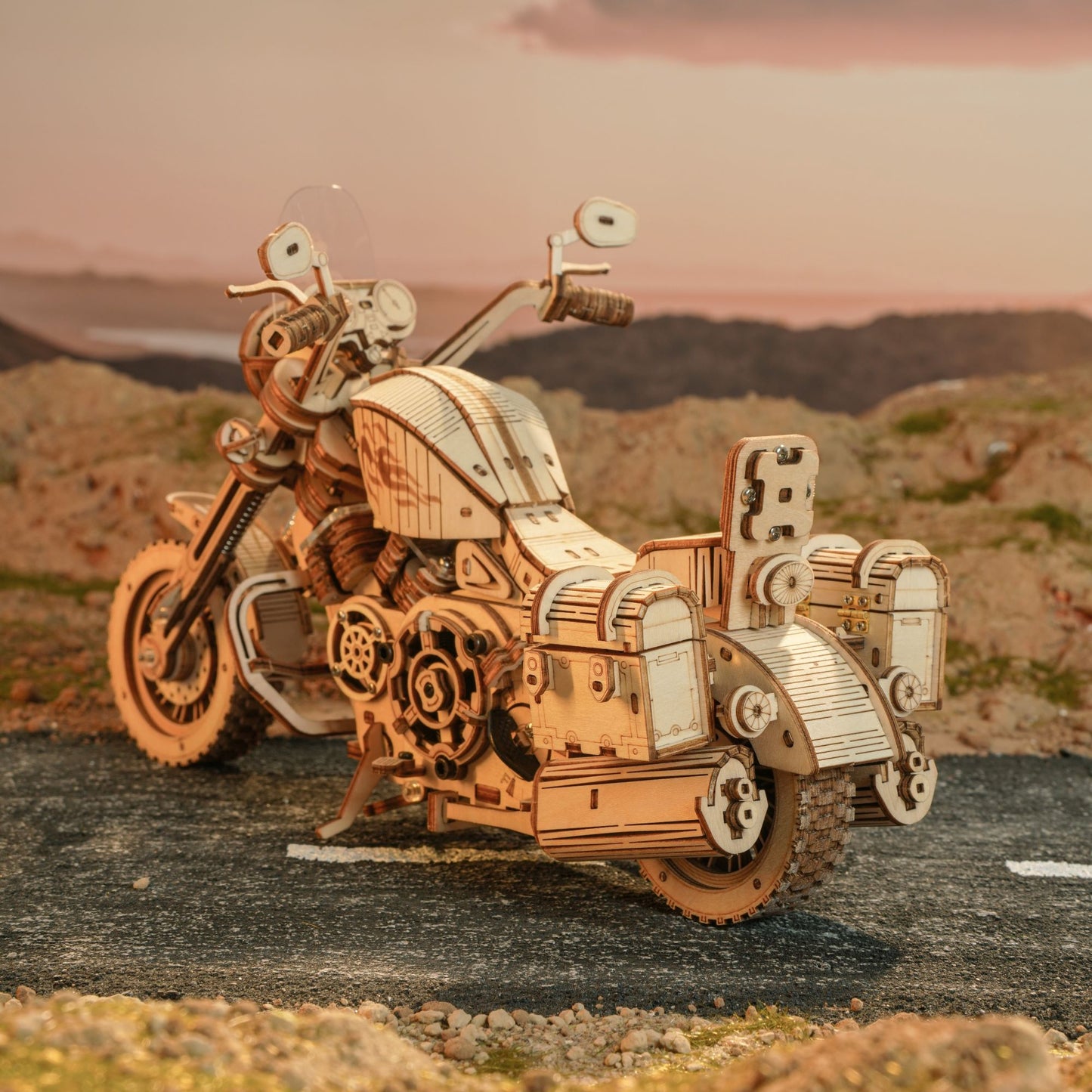 Robotime 3D Wooden Puzzle Toy Cruiser Motorcycle