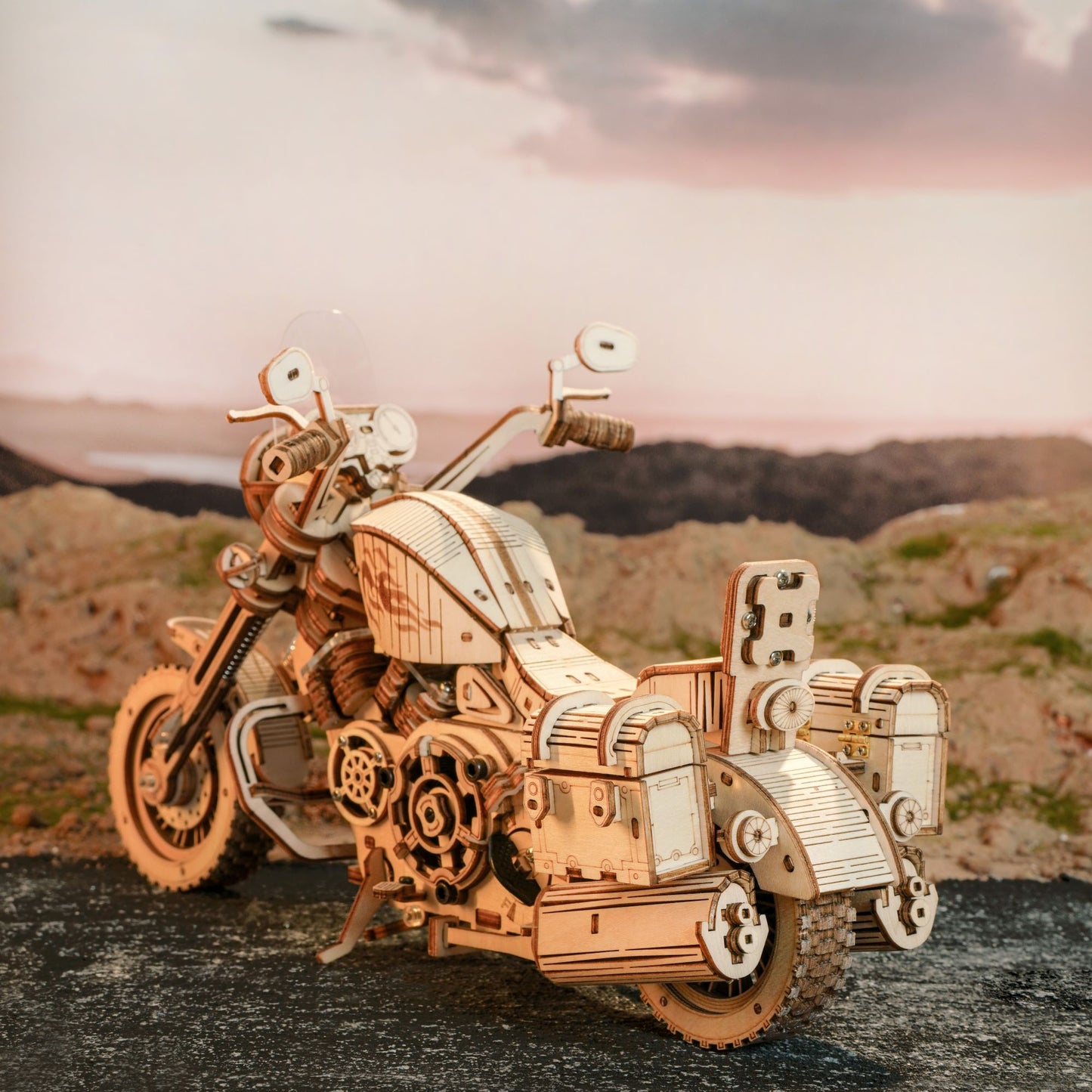 Robotime 3D Wooden Puzzle Toy Cruiser Motorcycle