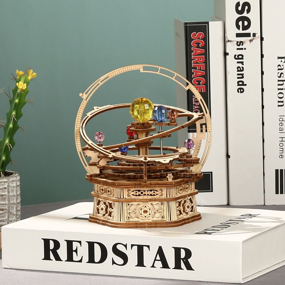 Robotime 3D Wooden Puzzle Toy - Starry Night Planetary Music Box - Woodylands Crafts