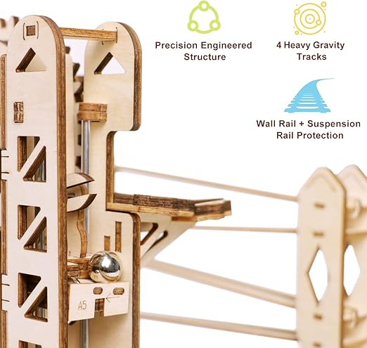 Robotime 3D Wooden Puzzle Toy - Marble Run - Explorer - Woodylands Crafts
