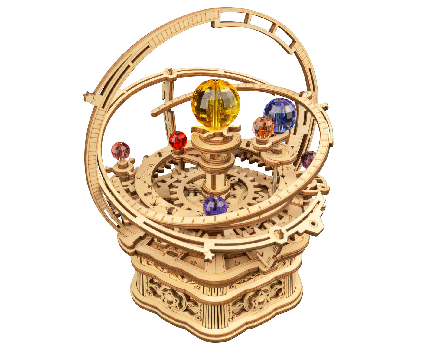 Robotime 3D Wooden Puzzle Toy - Starry Night Planetary Music Box - Woodylands Crafts