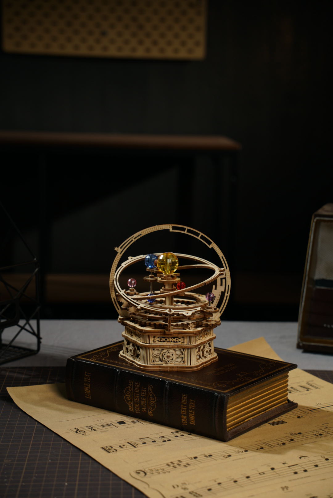 Robotime 3D Wooden Puzzle Toy - Starry Night Planetary Music Box - Woodylands Crafts