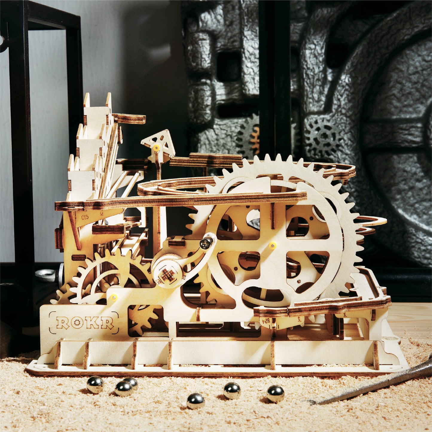 Robotime 3D Wooden Puzzle Toy - Marble Run - Parkour - Woodylands Crafts