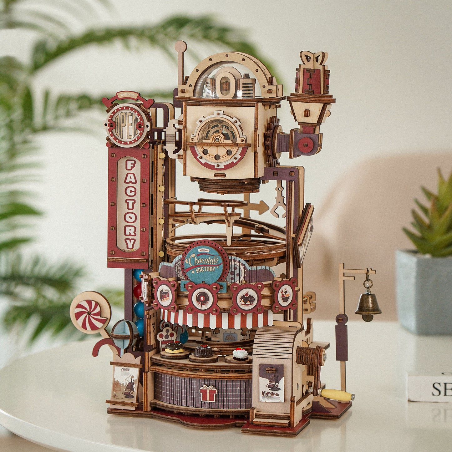 Robotime 3D Wooden Puzzle Toy - marble run - Chocolate Factory - Woodylands Crafts