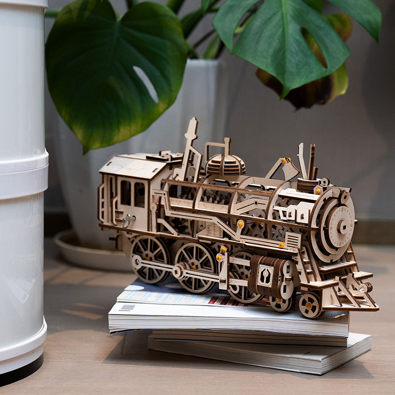 Robotime 3D Wooden Puzzle Toy Trains - Train Locomotive - Woodylands Crafts
