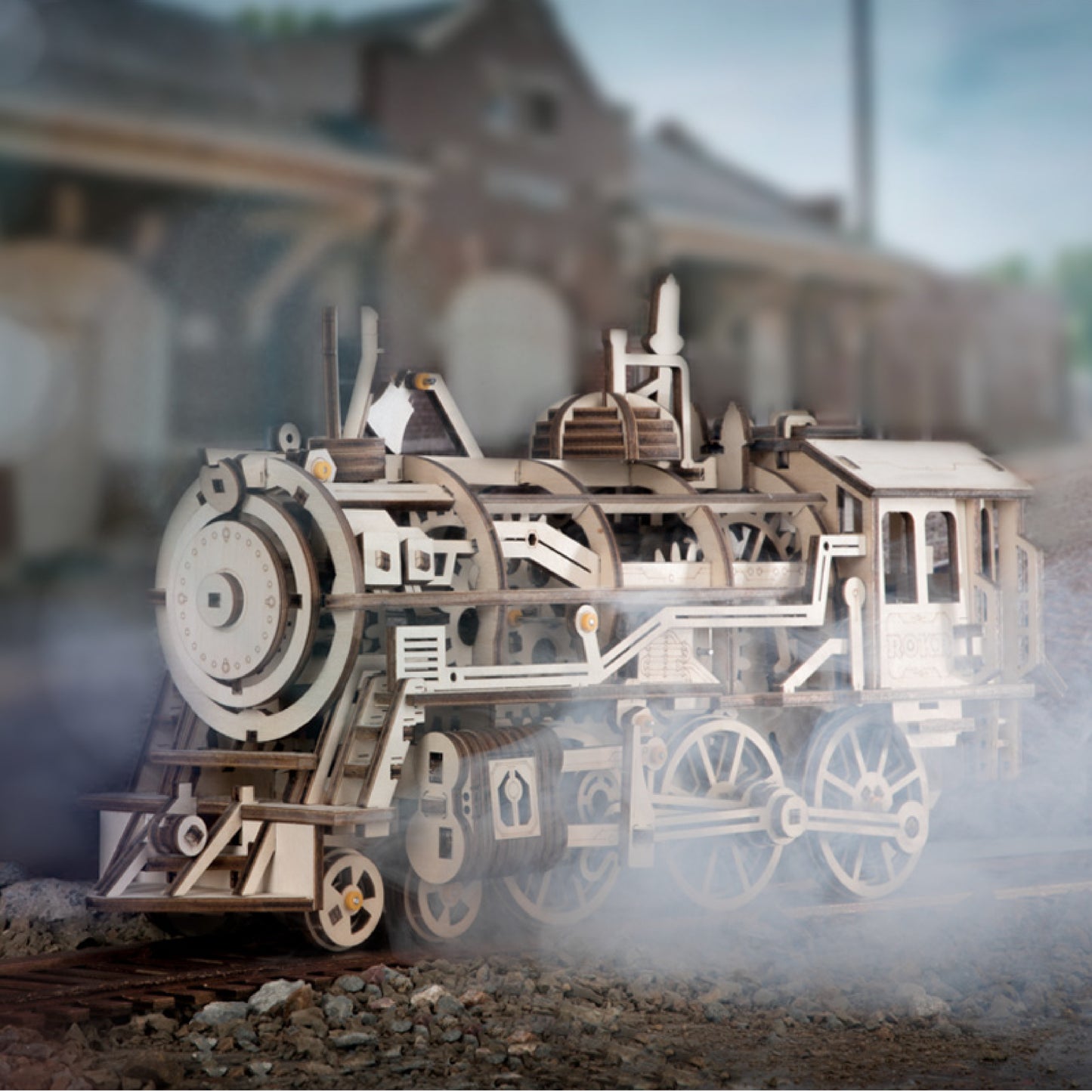 Robotime 3D Wooden Puzzle Toy Trains - Train Locomotive - Woodylands Crafts