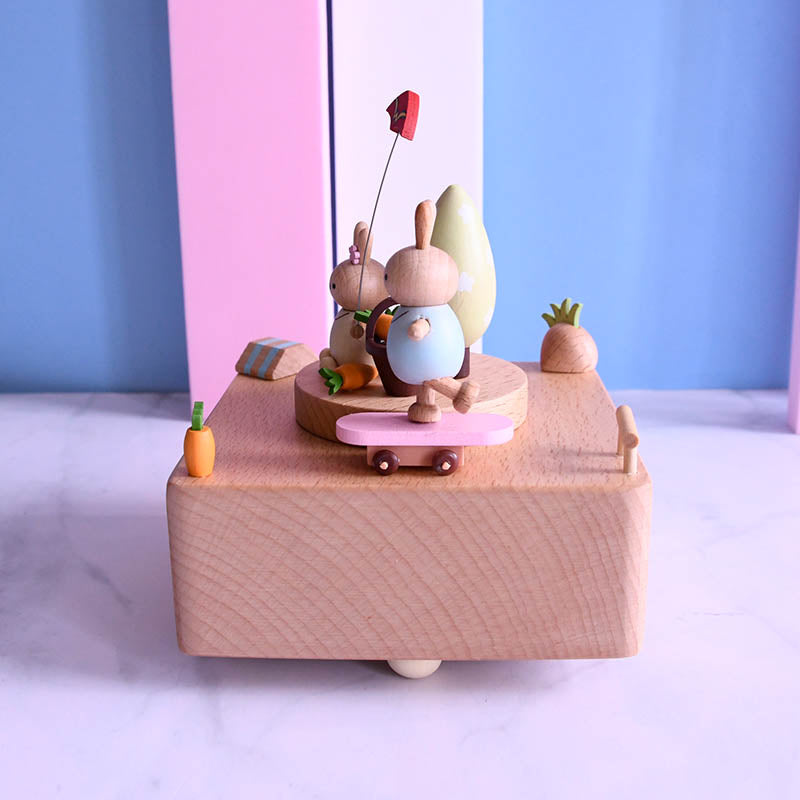 Wooden Music Box - Bunny Skater - It's always Coca-Cola tune