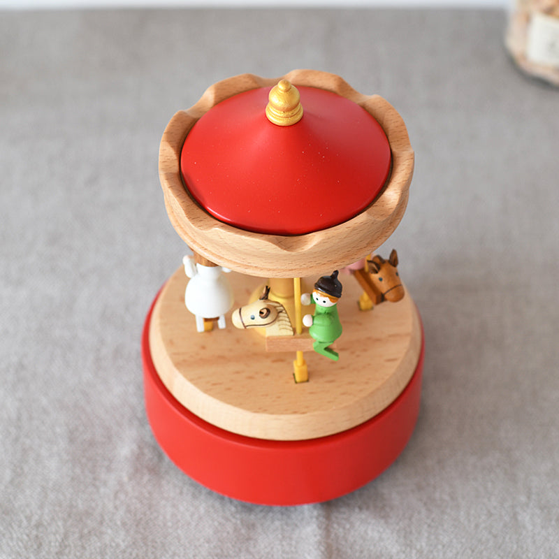 Wooden Music Box - Happy Dancing Family - The city of the sky tune