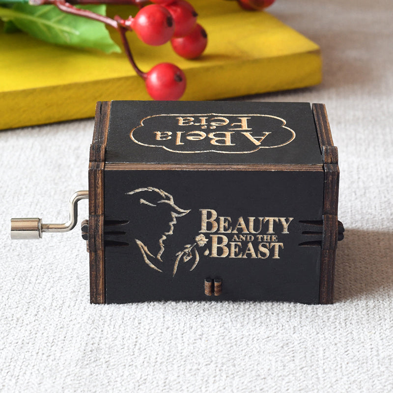 Beauty and The Beast - Hand-Crank Carillon Music Box