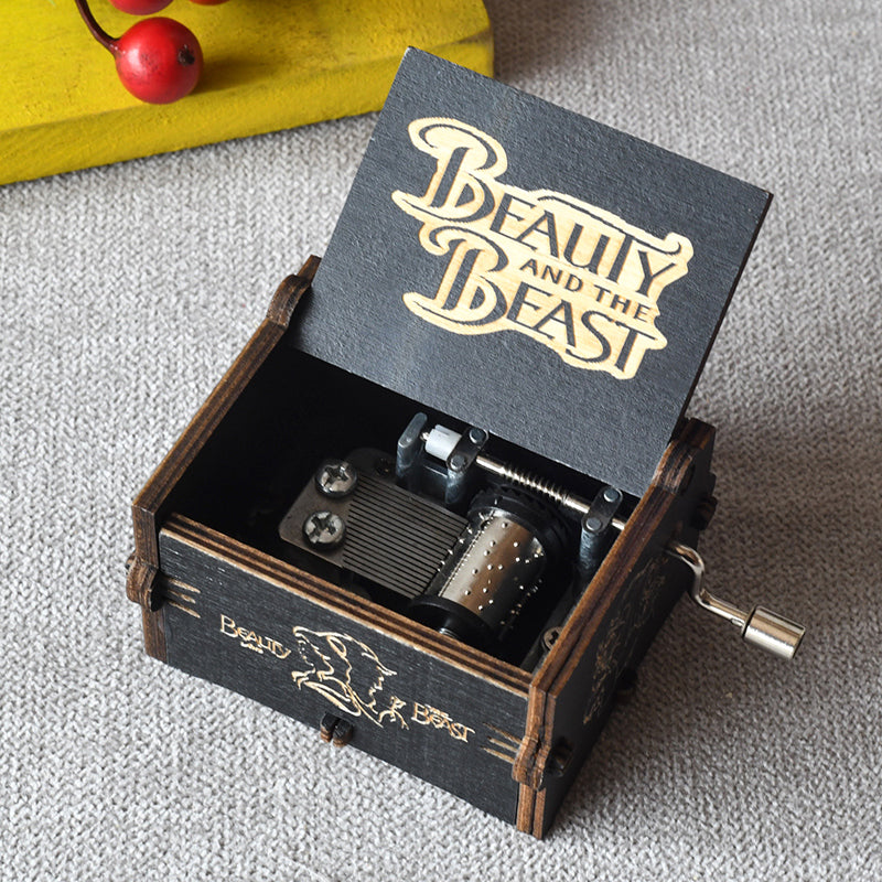 Beauty and The Beast - Hand-Crank Carillon Music Box
