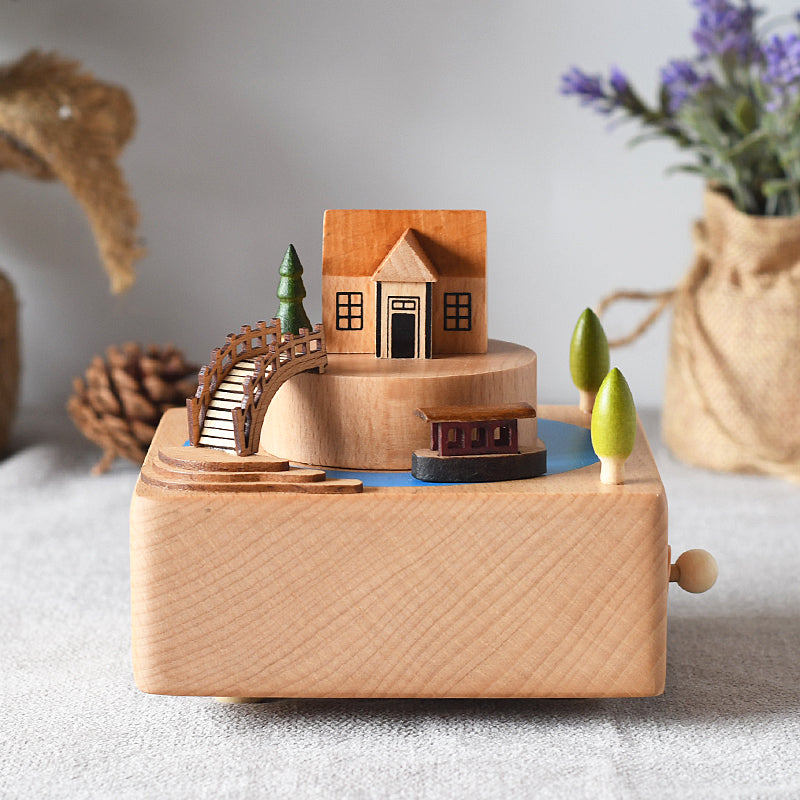Wooden Music Box - Small Bridge - Spirited away