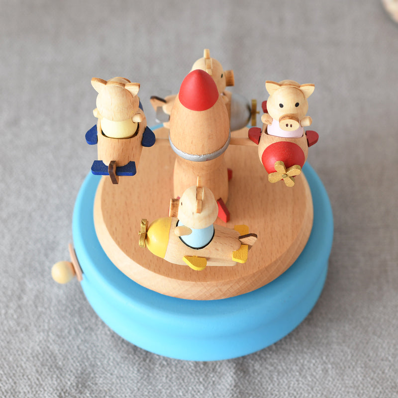 Wooden Music Box - Flying Pigs - The city of the sky tune - Music box