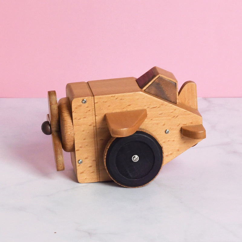 Woodylands Wind-up Toy Cars - Fighter Jet Music Box - Memory tune - Woodylands Vehicles