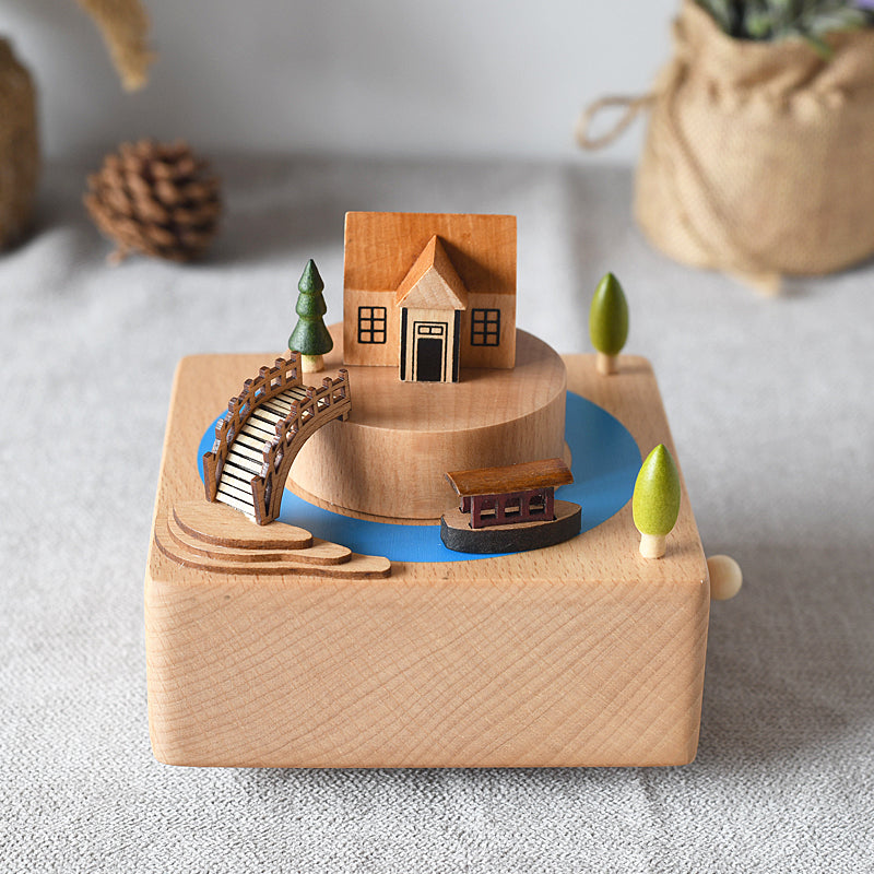Wooden Music Box - Small Bridge - Spirited away