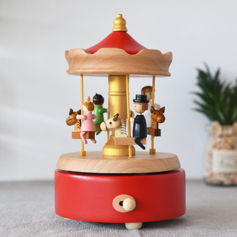 Wooden Music Box - Happy Dancing Family - The city of the sky tune