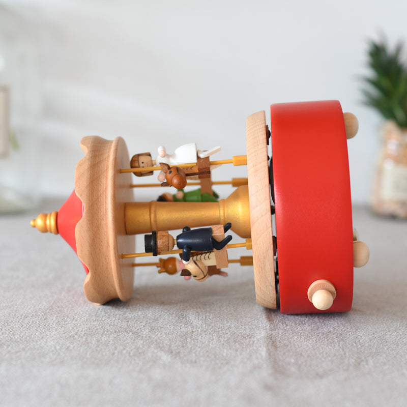 Wooden Music Box - Happy Dancing Family - The city of the sky tune