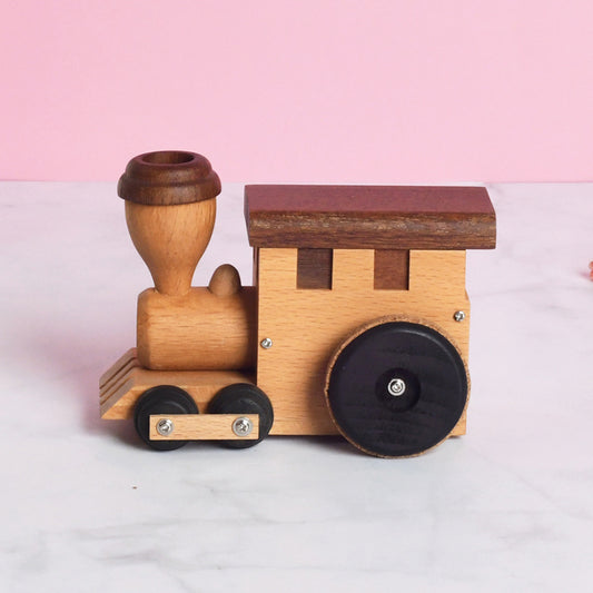 Woodylands Wind-up Toy Cars - Train Music Box - Memory tune - Woodylands Vehicles