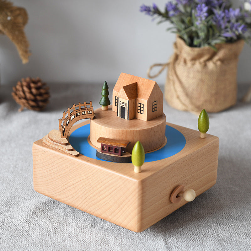 Wooden Music Box - Small Bridge - Spirited away