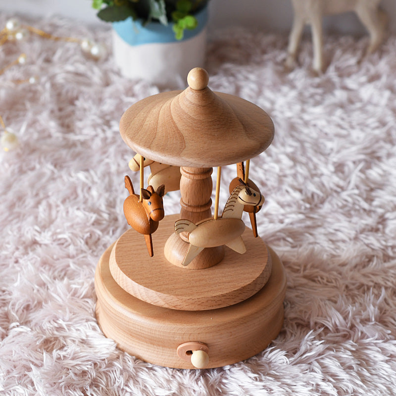 Wooden Music Box - Carousel - The city of the sky tune