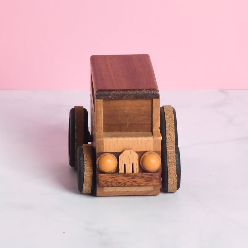 Woodylands Wind-up Toy Cars - Bus Music Box - Memory tune - Woodylands Vehicles