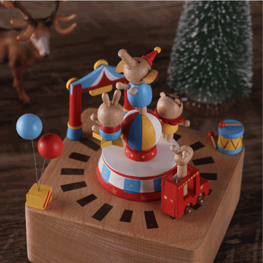 Wooden Music Box - Circus - Yellow Submarine tune