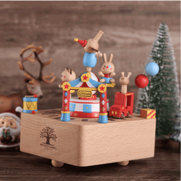 Wooden Music Box - Circus - Yellow Submarine tune