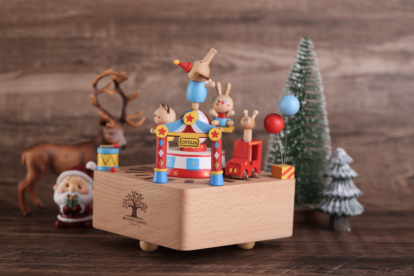 Wooden Music Box - Circus - Yellow Submarine tune
