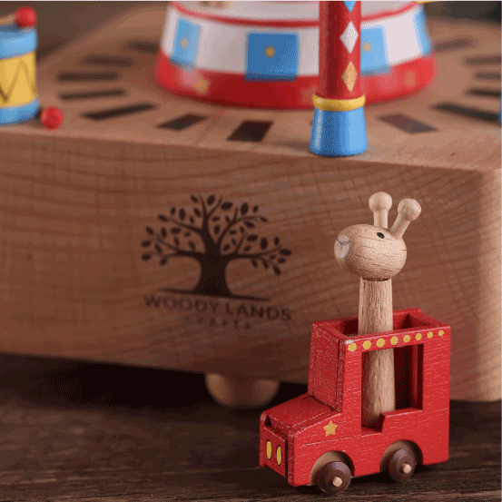Wooden Music Box - Circus - Yellow Submarine tune