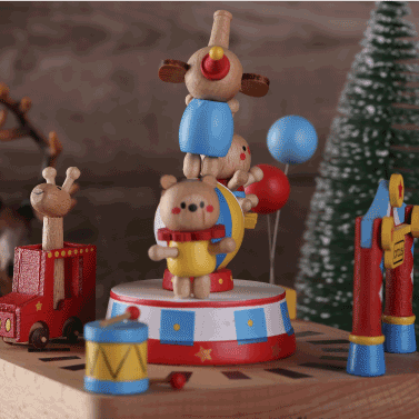 Wooden Music Box - Circus - Yellow Submarine tune