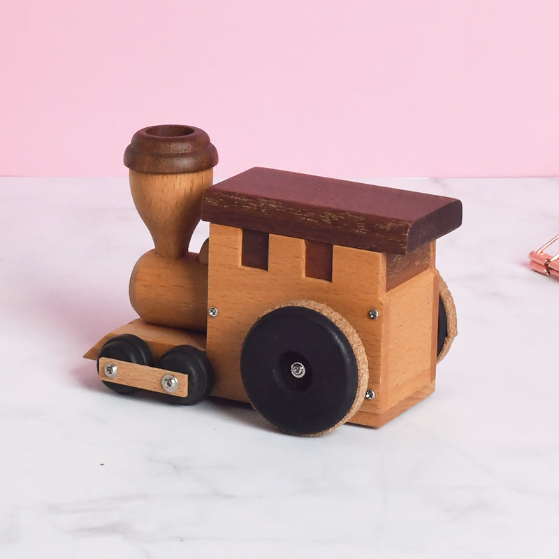 Woodylands Wind-up Toy Cars - Train Music Box - Memory tune - Woodylands Vehicles