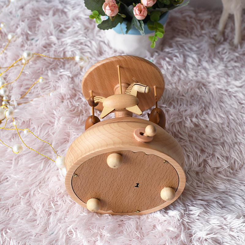 Wooden Music Box - Carousel - The city of the sky tune