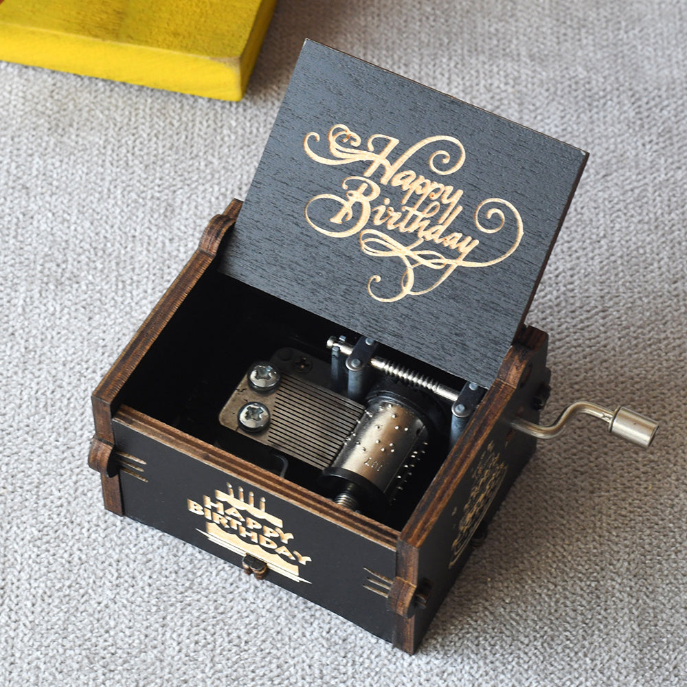 Happy Birthday - Hand-Crank Carillon Music Box