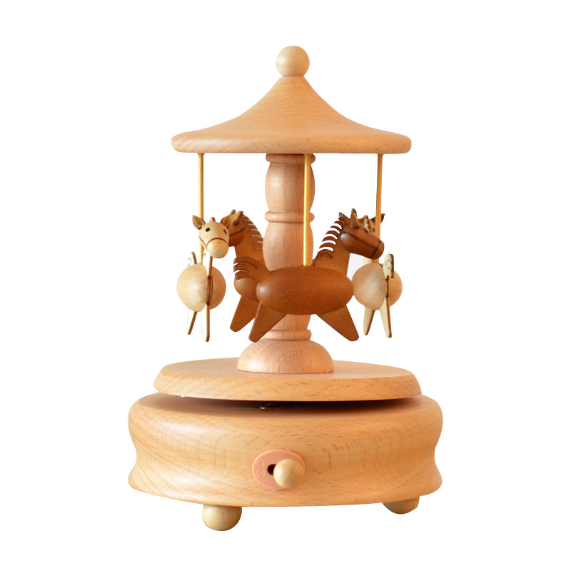 Wooden Music Box - Carousel - The city of the sky tune