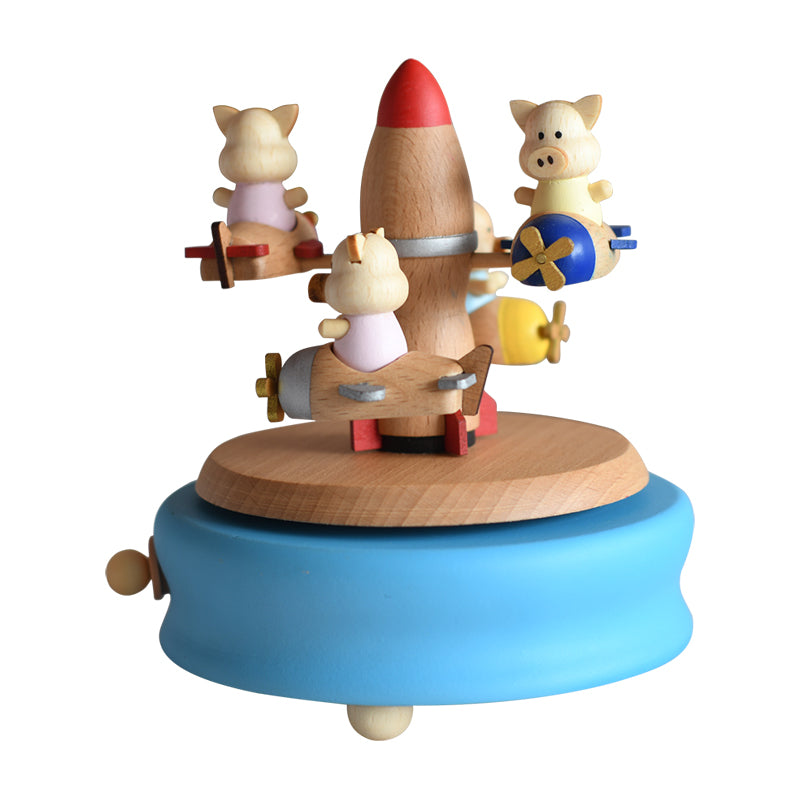 Wooden Music Box - Flying Pigs - The city of the sky tune - Music box