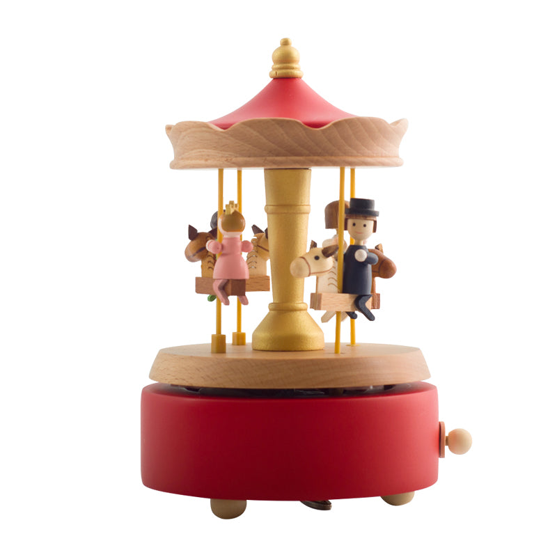 Wooden Music Box - Happy Dancing Family - The city of the sky tune