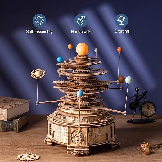 Robotime 3D Wooden Puzzle Toy - Huge Orbiting Solar System 8 Planets - Woodylands Crafts (Copy)
