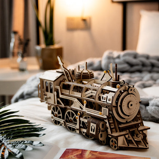 Robotime 3D Wooden Puzzle Toy Trains - Train Locomotive - Woodylands Crafts