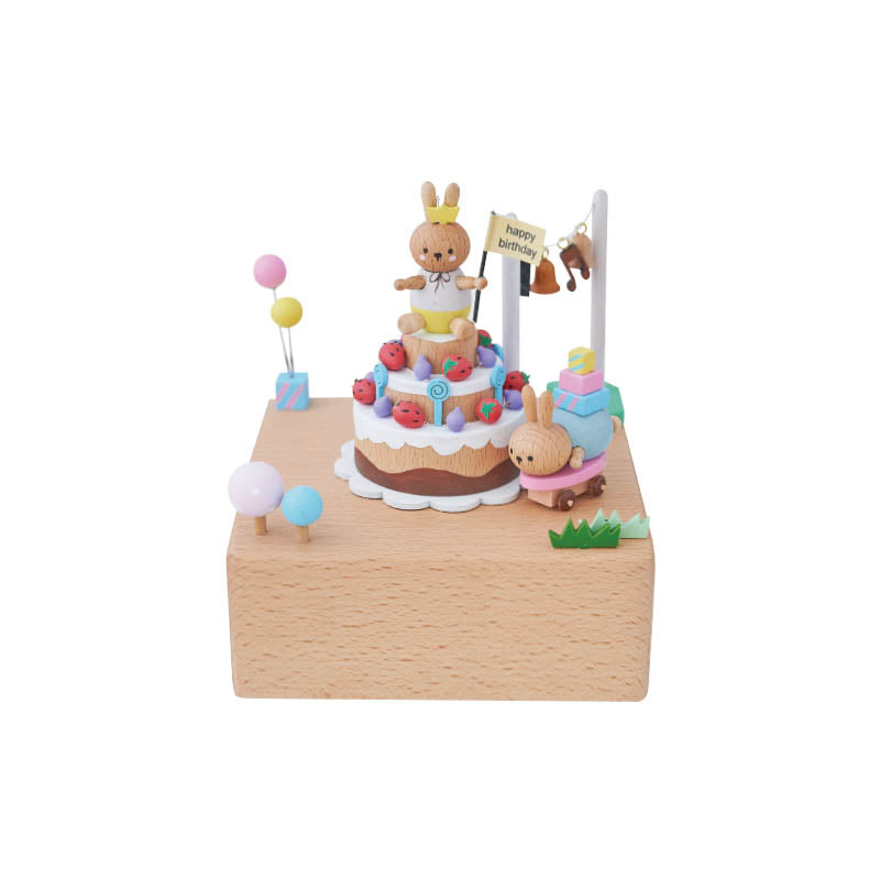 Happy Birthday Bunnies Cake - Happy Birthday tune - Music Box