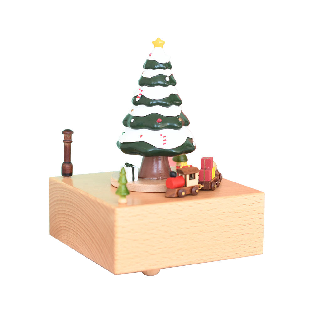 Caja de música Woodylands - Árbol de Navidad cuadrado