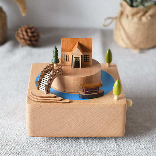 Wooden Music Box - Small Bridge - Spirited away