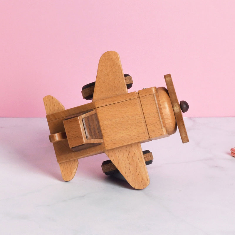 Wooden Fighter Jet Music Box - Memory tune - Woodylands Vehicles