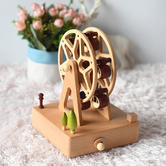 Wooden Music Box - Round Ferris Wheel - The city of the Sky tune