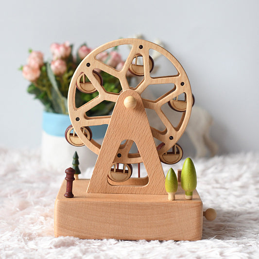 Wooden Music Box - Round Ferris Wheel - The city of the Sky tune