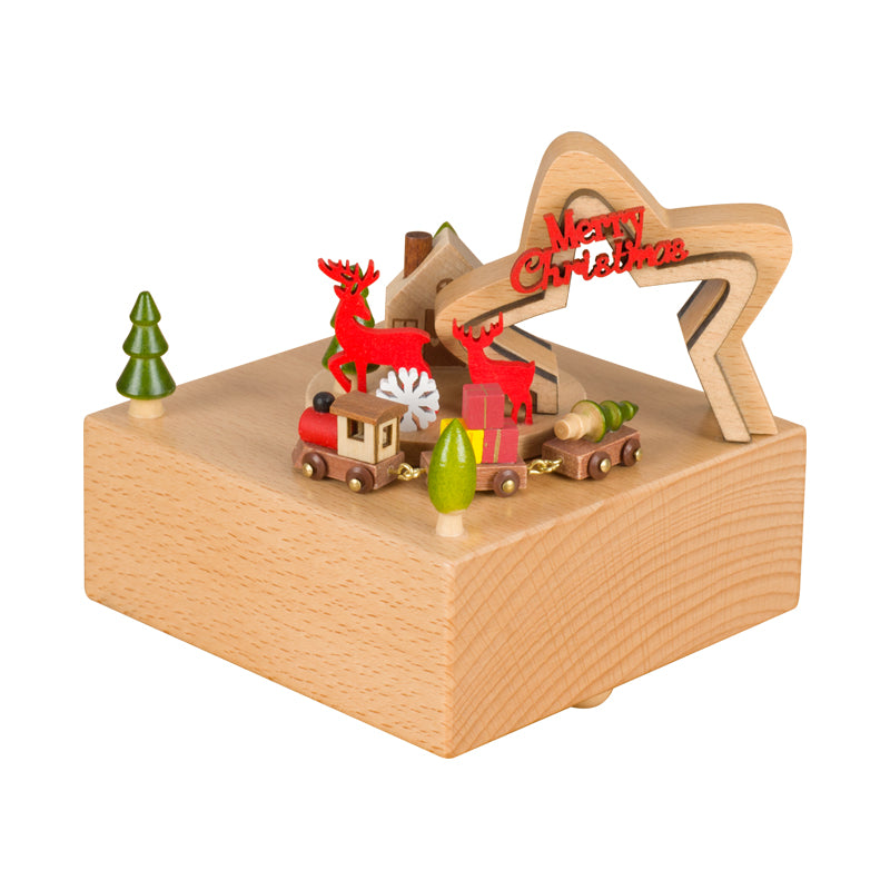 Caja de música Woodylands - Estrella de Navidad